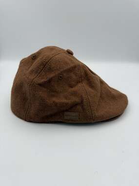 Keeneland Collection Wool Blend Brown Flat Cap Newsboy Driver Hat OSFA